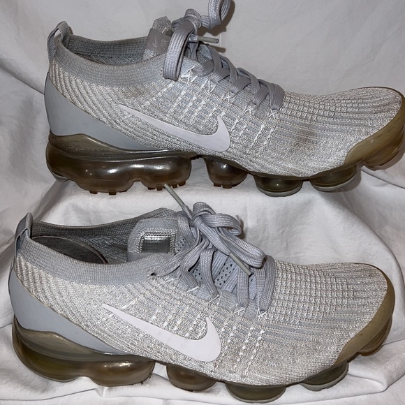 Nike Air VaporMax Flyknit 3 Sneaker white/white/Pure Platinum size 10m - Picture 5 of 8